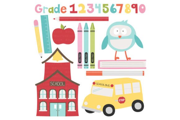 Back to School Digital Clipart for Creative Projects