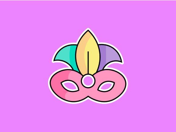 Bring the Party to Your Projects with Mardi Gras Mask Illustrations