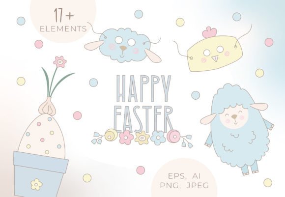 Charming Easter Cute Illustrations for Every Project