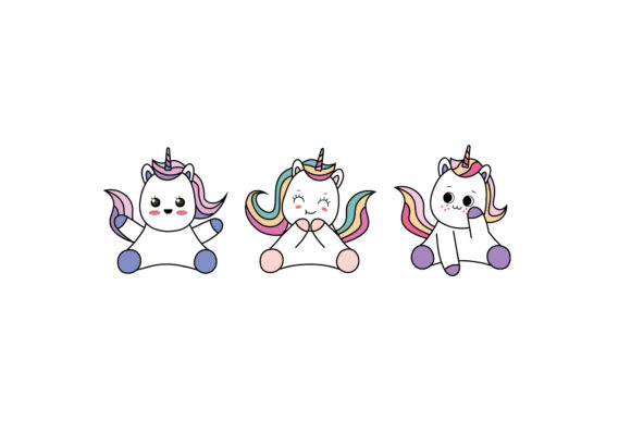 Charming Unicorn Kawaii Vector Illustrations for Your Projects