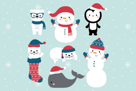 Cheeky Christmas 2: Kawaii Clipart for Festive Design