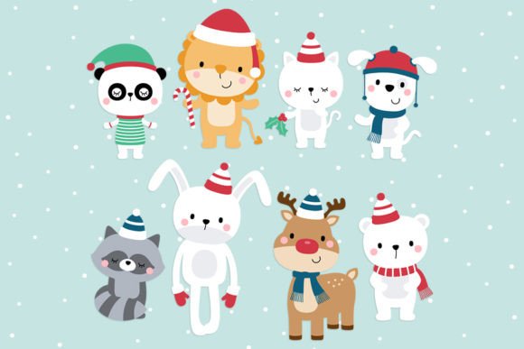Cheeky Christmas Digital Clipart: Festive Design Assets