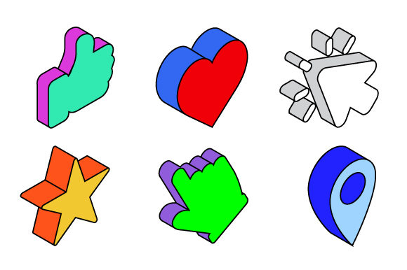 Dynamic Engagement: Using 3D Isometric Social Media Illustrations