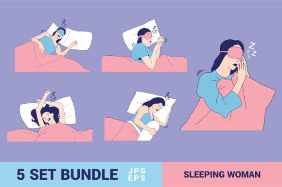 Elevate Your Visuals with Sleeping Woman Illustrations