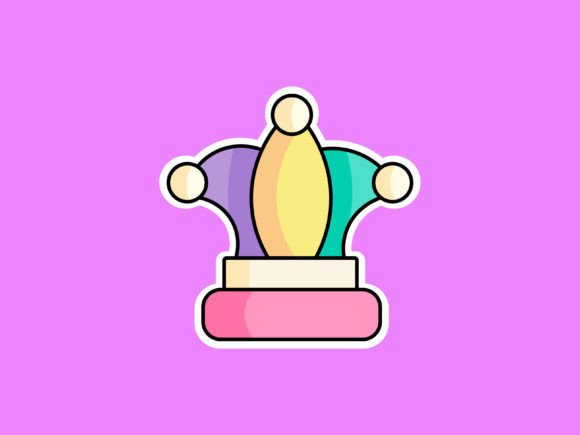 Mardi Gras Clown Hat Illustrations: A Playful Design Asset