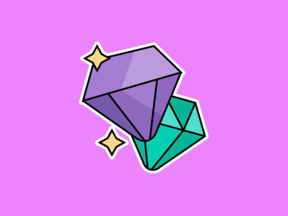 Mardi Gras Diamond Illustrations: Festive Design Assets