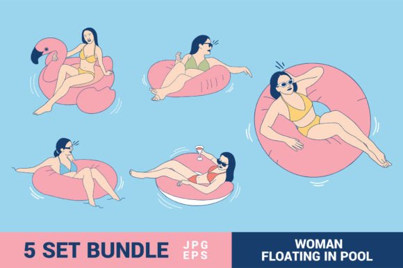 Summer Designs: Using the Woman Floating Pool Bundle