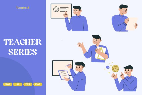 Teacher Illustrations Set: A Visual Toolkit for Modern Projects