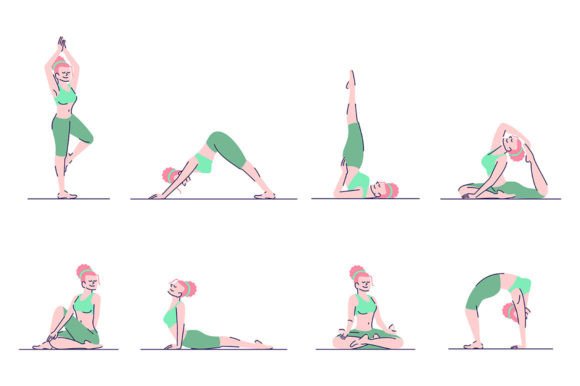 Yoga Practice SVG Illustrations: Elevate Your Wellness Designs